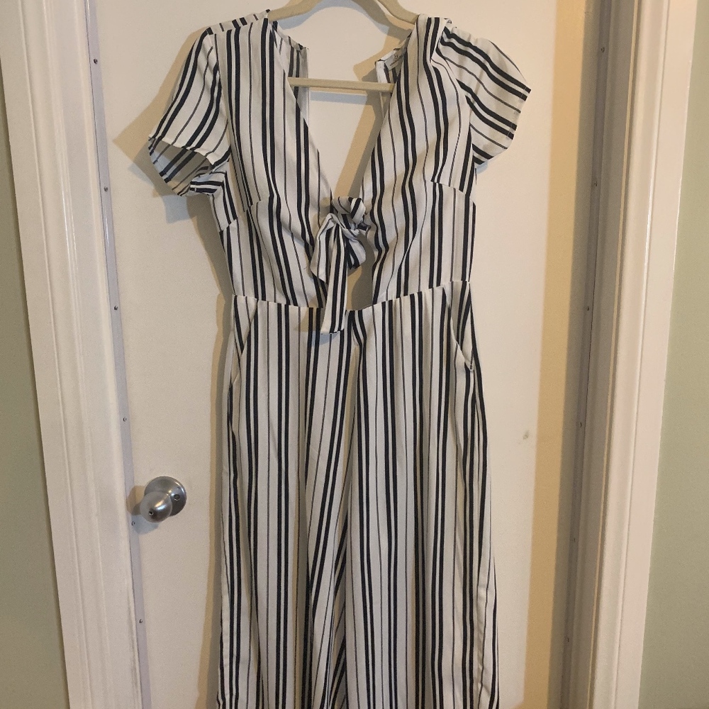 B+W Striped Romper